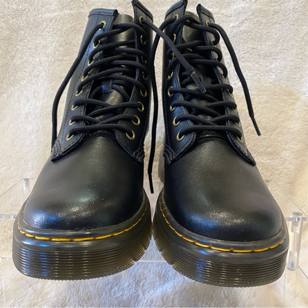 Dr Martens Doc Martens Zavala Black Lace-up Air Wair Combat Boots Size 7 NWOB - Picture 6 of 16